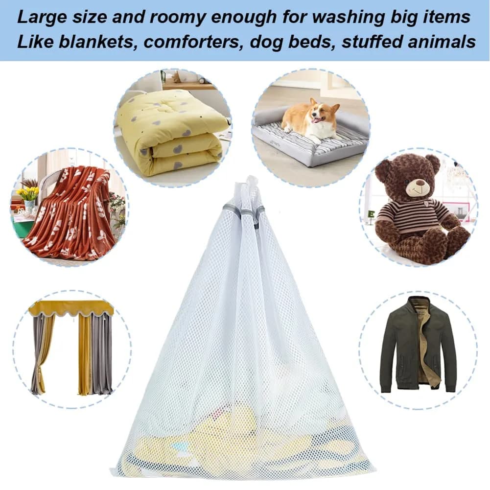 Vivifying 2XXL (27" x 35") Mesh Shoe Washing Bags with Zip Closure - Set of 2 - view 4