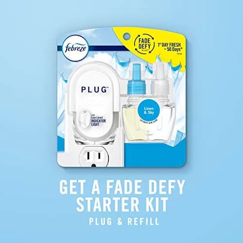 Febreze Fade Defy Plug-In Air Freshener Starter Kit with Downy April Fresh Scent, 2 Refills | Lasts 50 Days on Low thumbnail 9