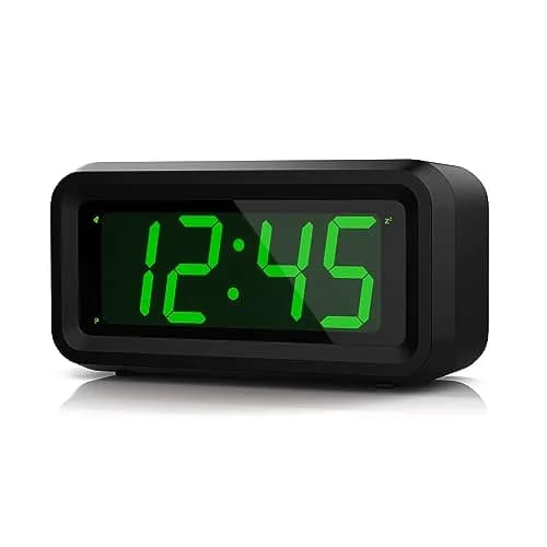 KWANWA KW618 Small Digital Alarm Clock Green LED 1.2 Inch | Battery Operated Portable Desk Clock thumbnail 1