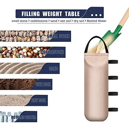 IALNAI Heavy Duty Sand Bags for Canopy Legs (4-Pack, Blue) | Windproof Outdoor Tent Anchors thumbnail 3
