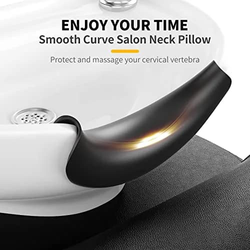 AISEELY Silicone Shampoo Bowl Neck Rest with Suction Cup | 19.5cm (7.68in) x 19.8cm (7.8in) x 5.3cm (2.1in) thumbnail 4