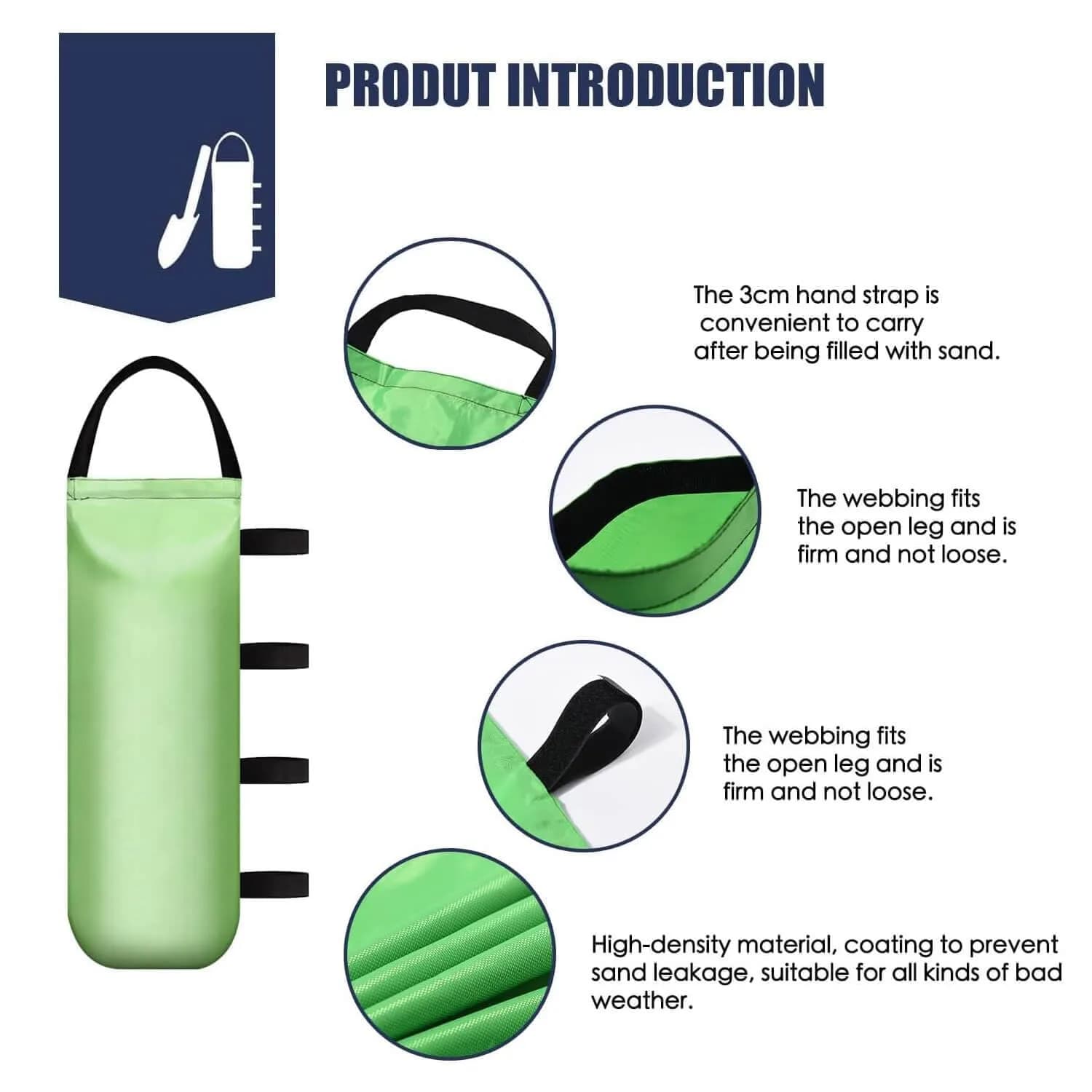 IALNAI Canopy Weights Sand Bags 4-Pack | Stabilize Tents & Gazebos in Wind - view 5