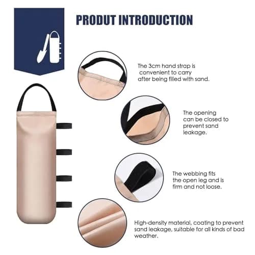IALNAI Heavy Sand Bags for Canopy 1.8 kg (6.38 oz) 4-Pack | Stabilize Tents in Wind thumbnail 5
