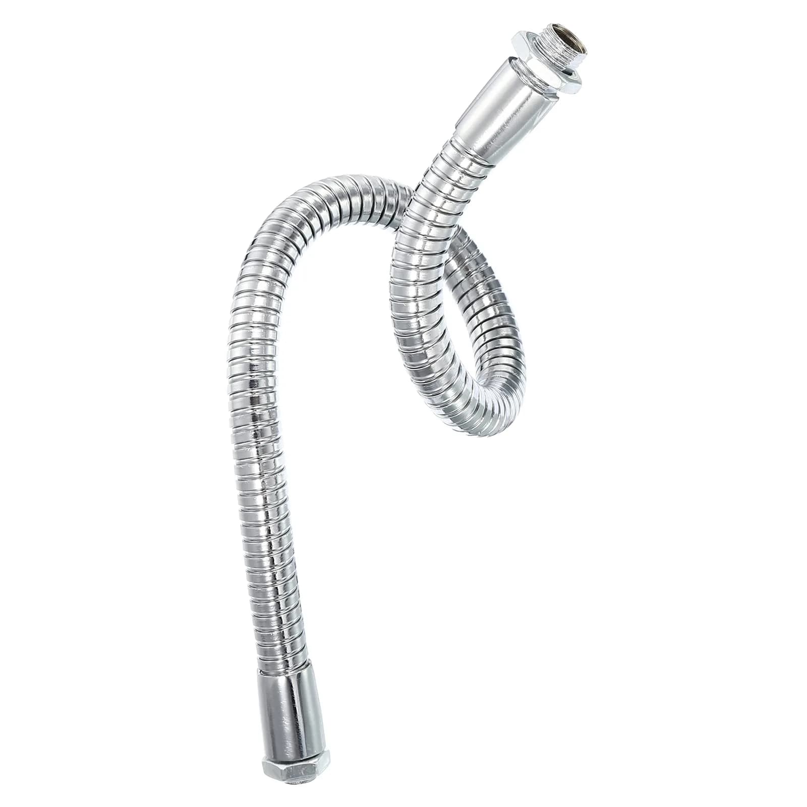 PATIKIL 23.6" Metal Gooseneck Microphone Extension Tube with M10/M8 Thread | Flexible Hose for DIY Mounts — 11.8"