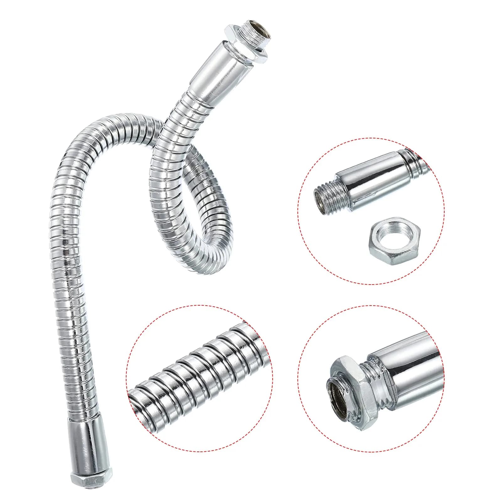 PATIKIL 11.8 inch (300mm) Metal Gooseneck Tube with M10/M8 Thread | Flexible Extension for Mic Stands & DIY thumbnail 4