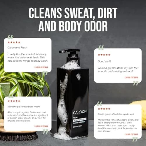 Cardon Acne Clearing Men's Body Wash 9.7 Fl Oz | Korean Skin Care with Green Tea & Cica thumbnail 6