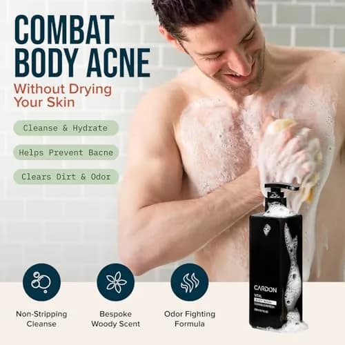Cardon Acne Clearing Men's Body Wash 9.7 Fl Oz | Korean Skin Care with Green Tea & Cica thumbnail 2
