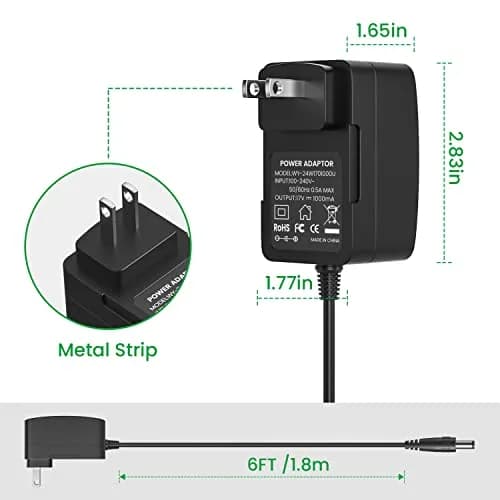 Auspow 17V AC Adapter 1A 17W (5.5mm x 2.5mm) | For Bose Soundlink I II III Speakers thumbnail 4