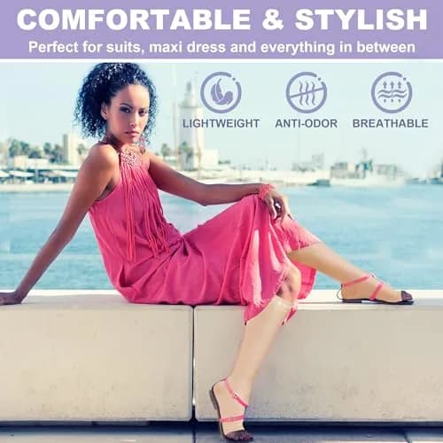 NEWZILL Open Toe Compression Socks for Women & Men | 20-30 mmHg Knee High Support, Gray thumbnail 6