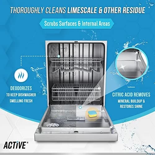 ACTIVE Washing Machine & Dishwasher Cleaning Tablets Bundle 48 Count | Concentrated Formula for Deep Cleaning thumbnail 4