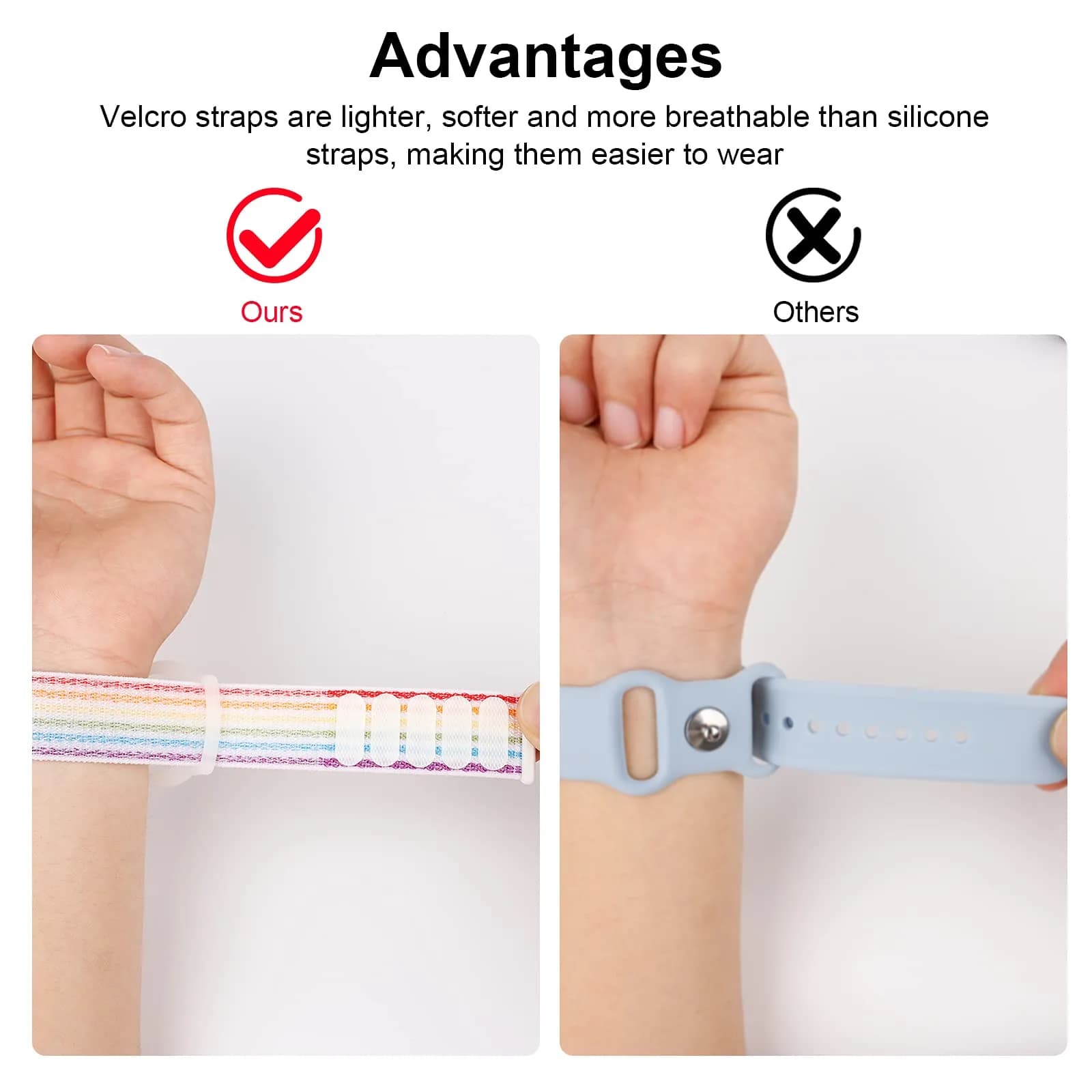 Qonuiy 4 Pack Kids Wristband Compatible with Apple AirTag | Adjustable Nylon Watch Band for Toddler Child Elder - view 7