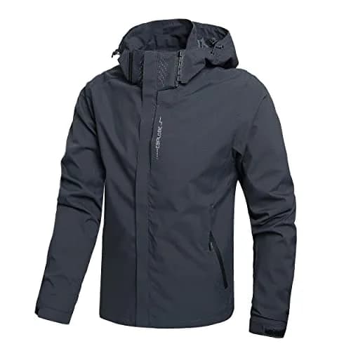 Hikevitang Men's Lightweight Waterproof Rain Jacket | Breathable, Windproof & Hooded (XX-Large) thumbnail 1