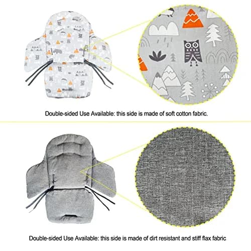 ZARPMA Baby Highchair Cushion Insert Beige | Compatible Wooden Highchair Pad for Baby Comfort thumbnail 5