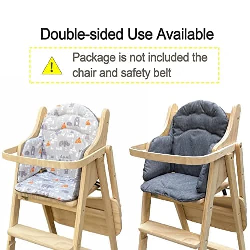 ZARPMA Baby Highchair Cushion Insert Beige | Compatible Wooden Highchair Pad for Baby Comfort thumbnail 3