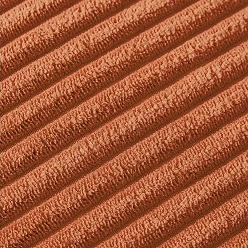 Fancy Homi Rust Fall Decorative Throw Pillow Covers 18x18 Inch (45x45 cm) | Pack of 2 Boho Corduroy Cushion Cases with Pom-poms thumbnail 5