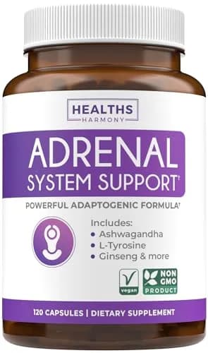 Healths Harmony Adrenal Support & Cortisol Manager 120 Capsules | Non-GMO Stress & Fatigue Relief thumbnail 1