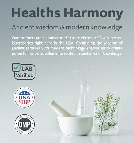Healths Harmony Adrenal Support & Cortisol Manager 120 Capsules | Non-GMO Stress & Fatigue Relief thumbnail 6