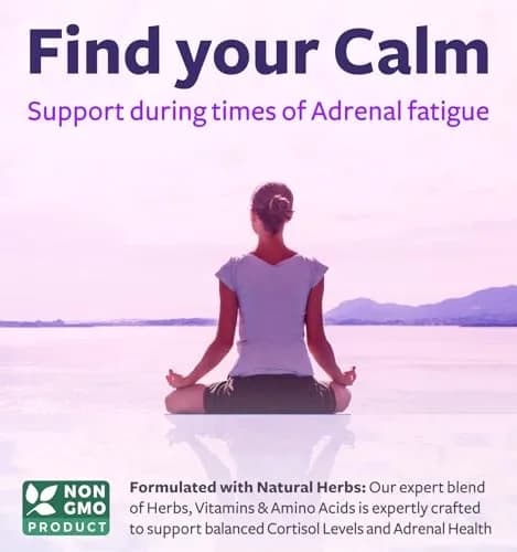 Healths Harmony Adrenal Support & Cortisol Manager 120 Capsules | Non-GMO Stress & Fatigue Relief thumbnail 3