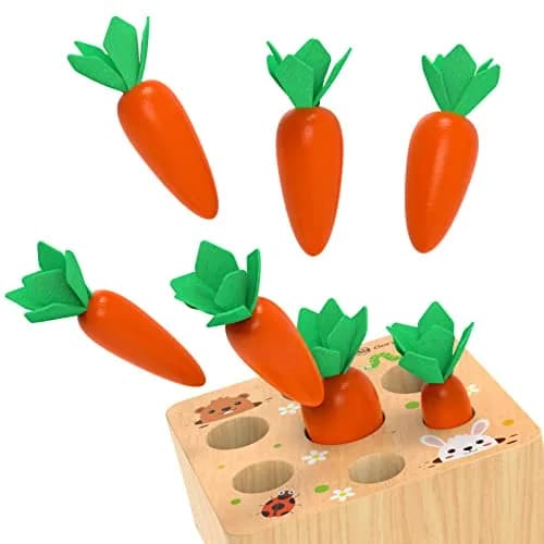 KMTJT Montessori Carrot Harvest Game Wooden Toy for Toddlers 2-3 Years Old | Educational STEM Toy thumbnail 6