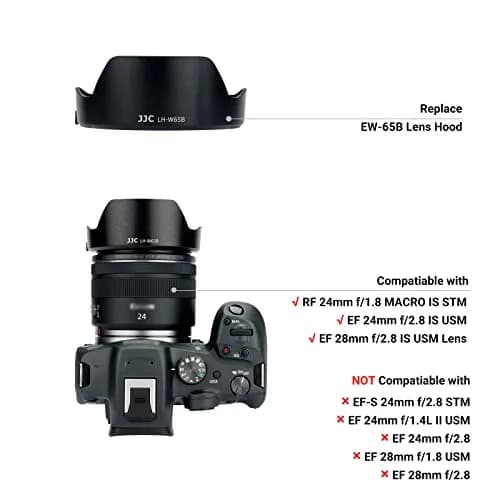 JJC Lens Hood for Canon RF 24mm F1.8 Macro | Replaces Canon EW-65B, Compatible with 52mm & 58mm Filters thumbnail 4
