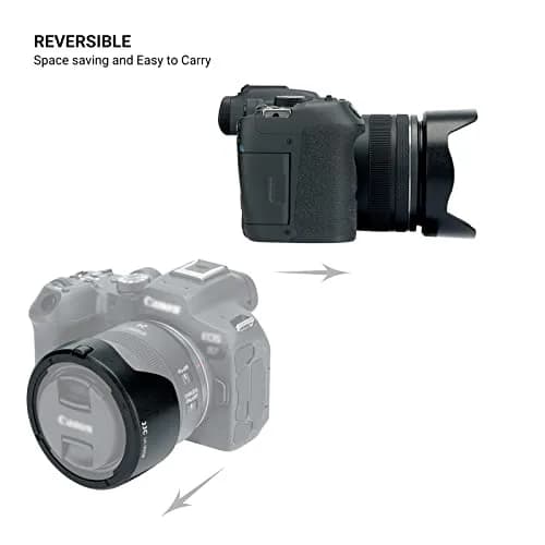 JJC Lens Hood for Canon RF 24mm F1.8 Macro | Replaces Canon EW-65B, Compatible with 52mm & 58mm Filters thumbnail 3