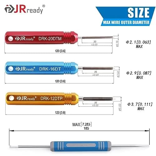 JRready ST5231 Deutsch Pin Removal Tool Set for Connectors | Durable Stainless Steel & Aluminum (70-120 chars) thumbnail 2
