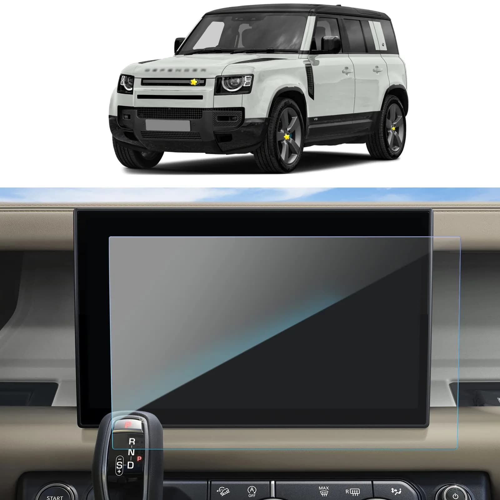 SKTU 15-Inch GMC Terrain Screen Protector for 2025+ | Ultra HD, Anti Glare & Scratch, 9H — 2023-2025 Defender 11.4In