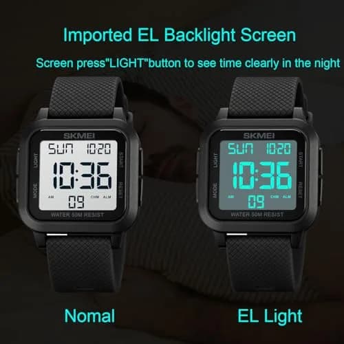 Gosasa Men Sports Military Watch 40mm | Waterproof LED Digital Airplane Style thumbnail 5