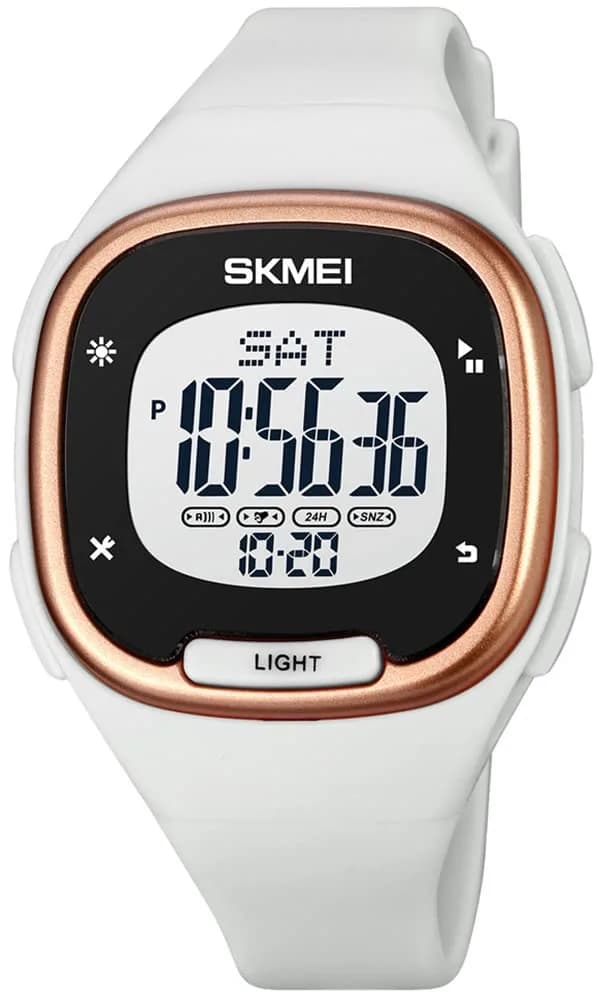 Gosasa Men's F-Gold White Digital Airplane Watch 47mm Case | Aviation-Inspired Design with LED Light - main product image