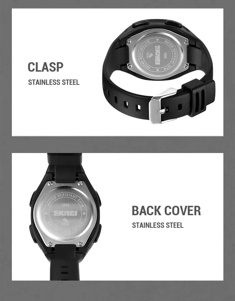 Gosasa Men's Digital Sports Military Watch 36mm Resin Oval Water-Resistant thumbnail 6