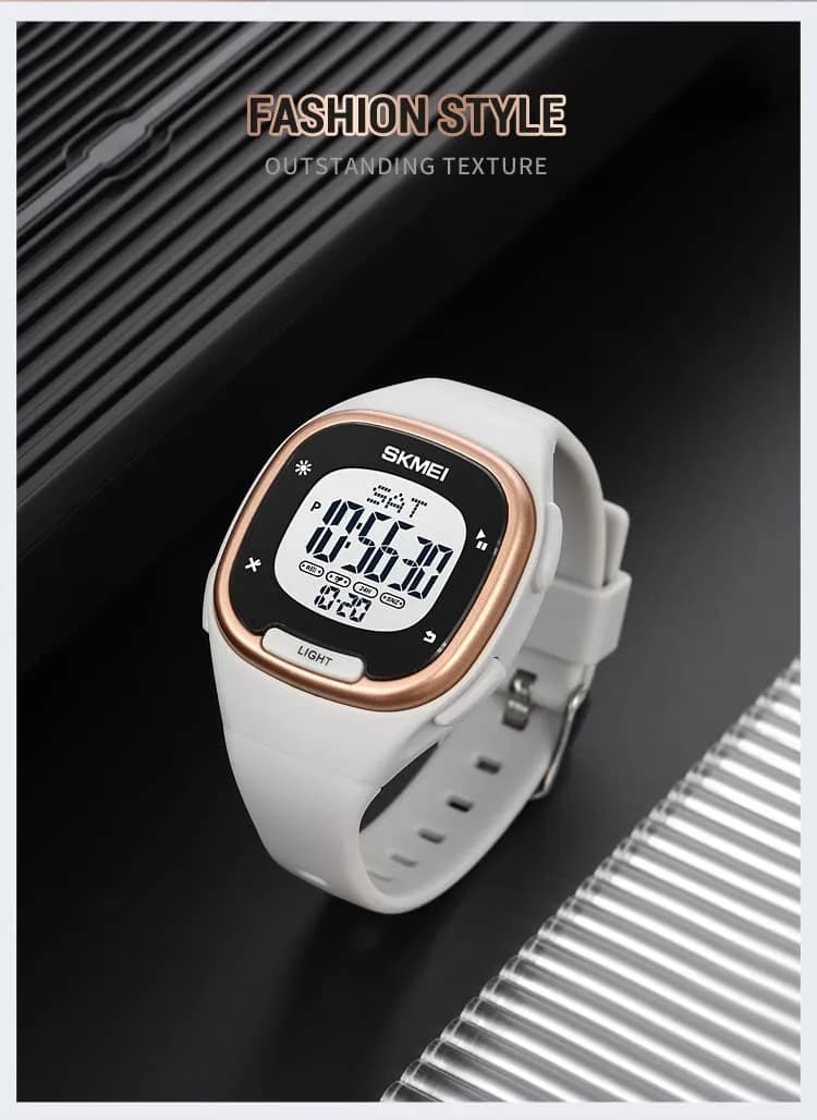 Gosasa Men's F-Gold White Digital Airplane Watch 47mm Case | Aviation-Inspired Design with LED Light - view 2