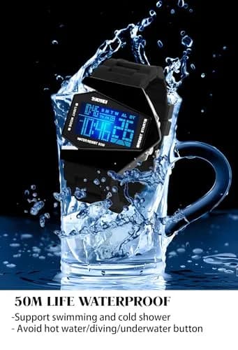 Gosasa Men Digital Sports Military Watch 36mm Resin Oval | Waterproof & Multifunctional thumbnail 5