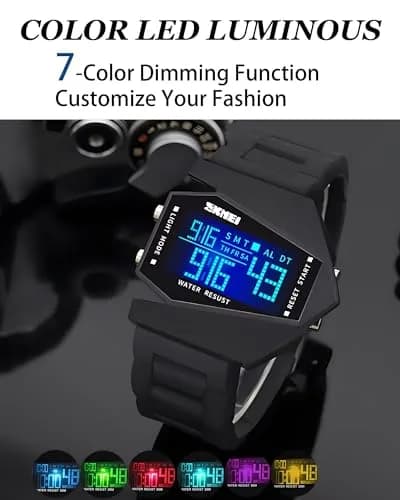 Gosasa Men Digital Sports Military Watch 36mm Resin Oval | Waterproof & Multifunctional thumbnail 6