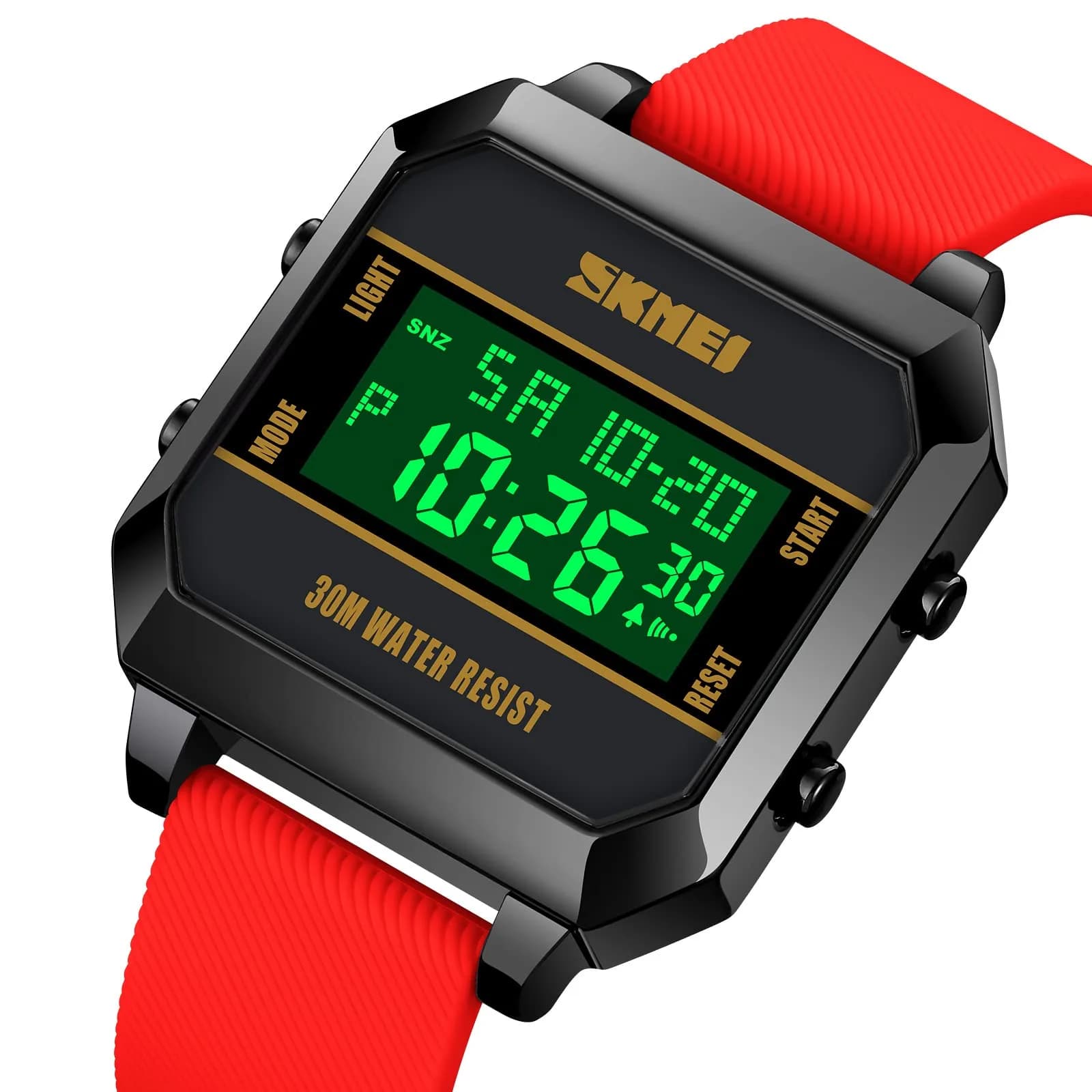 Gosasa Men's D-Red Digital Airplane Watch 47mm Case | Aviation-Inspired Design with LED Light - view 2