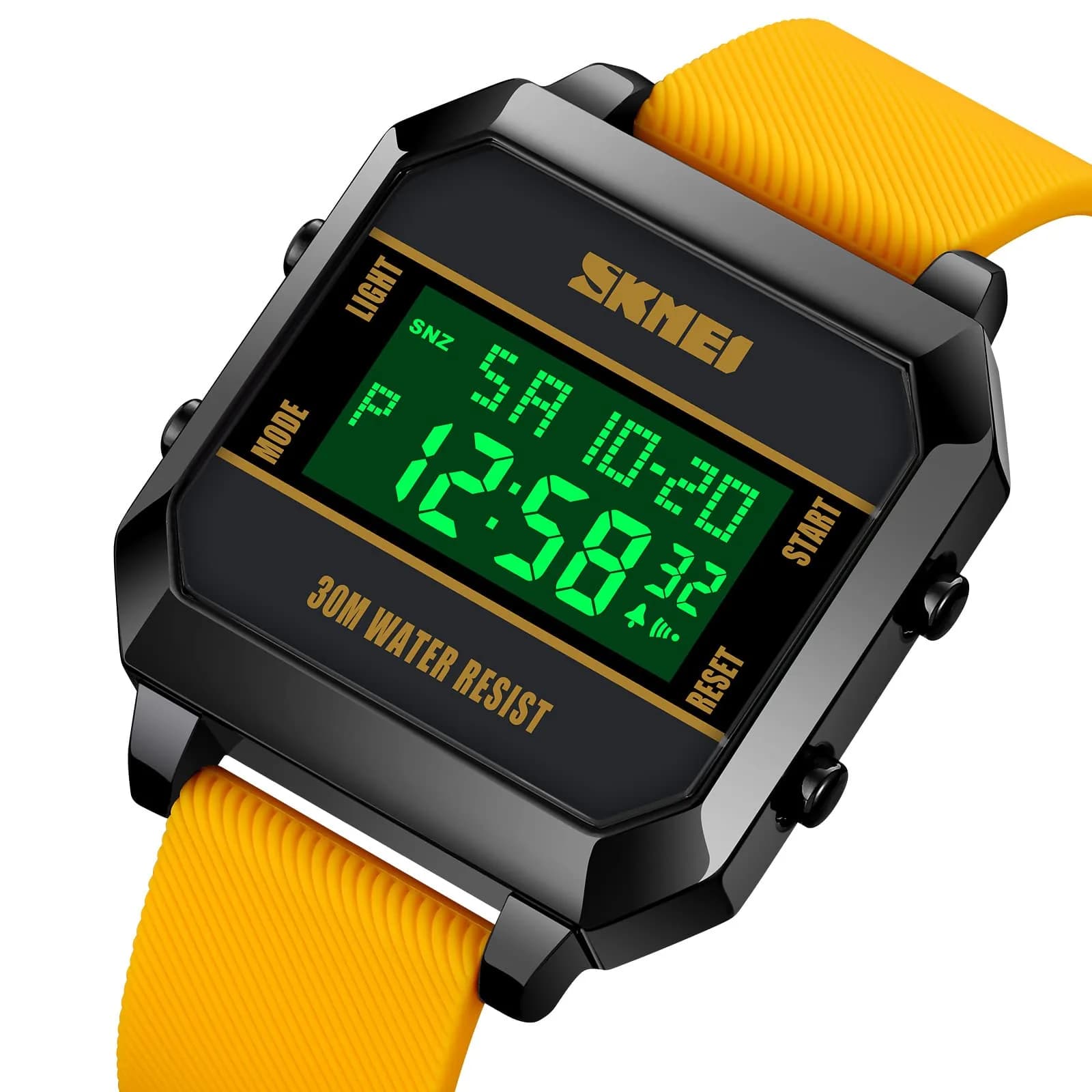 Gosasa Men's Digital Airplane Watch D-Yellow 47mm Case | Aviation-Inspired Design with LED Light - view 2