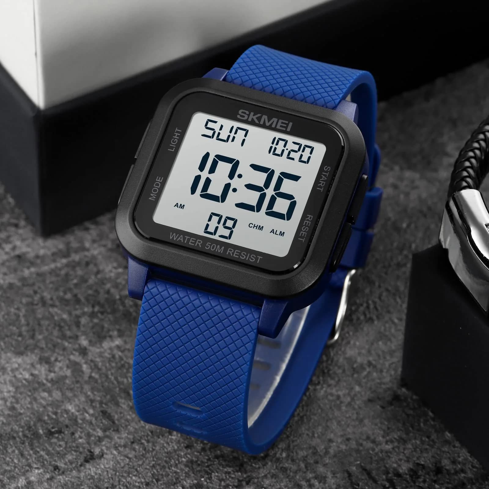 Gosasa Men's Digital Airplane Watch - B- Blue, 47mm Case | Aviation-Inspired LED Light - view 4