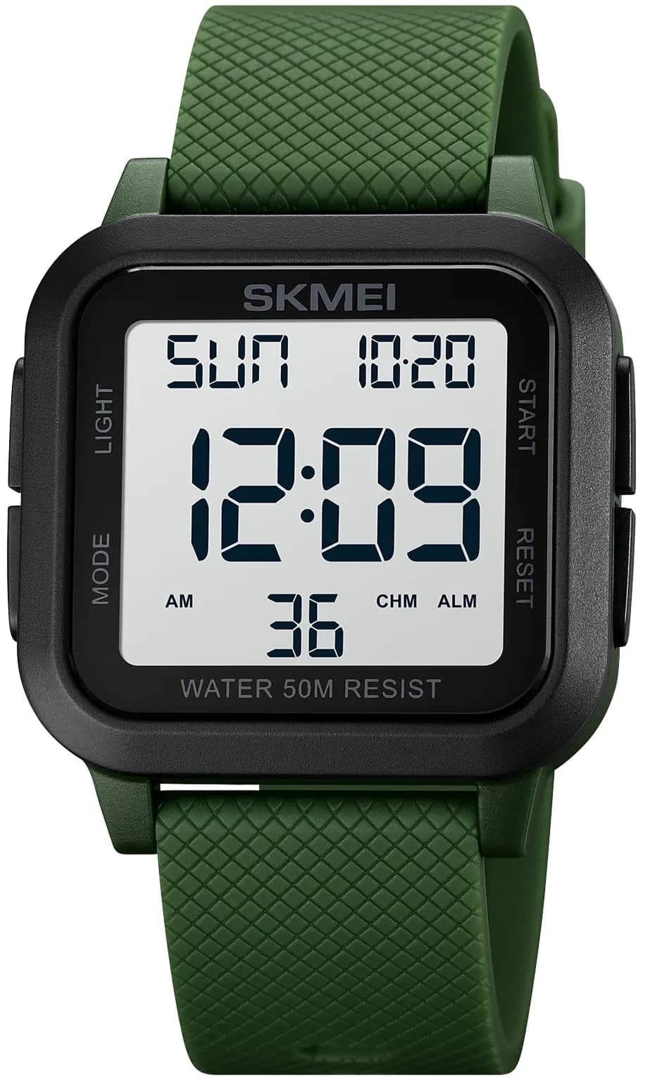 Gosasa Men's B- Army Green Digital Airplane Watch 47mm Case | Aviation-Inspired Design with LED Light - main product image