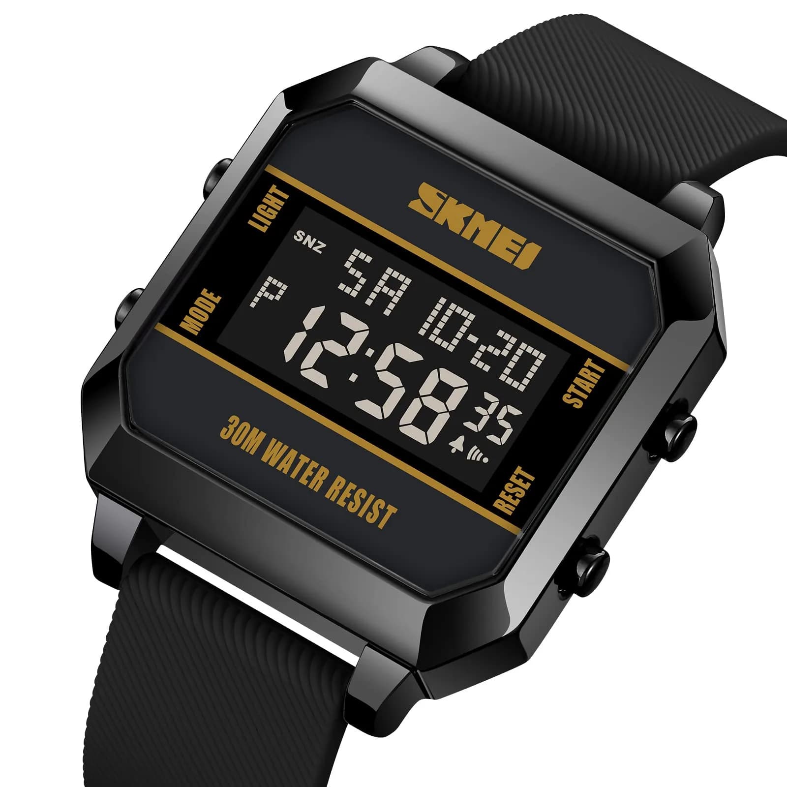 Gosasa Men's D-Black Digital Airplane Watch 47mm Case with LED Light - view 2