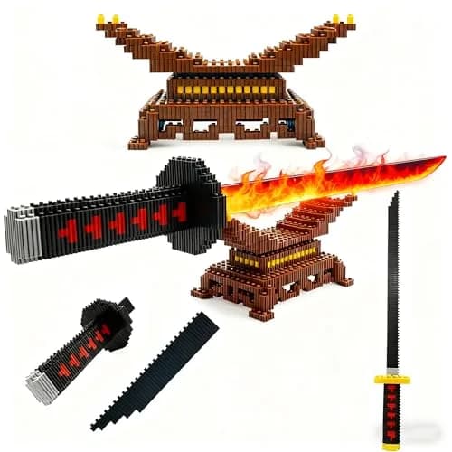 Beego Zenitsu Sword Building Kit Set 1000+ Pieces | ASTM-Tested Educational Toy thumbnail 1