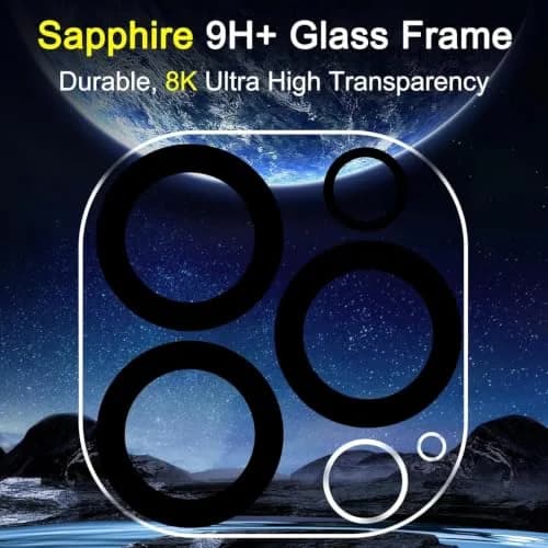Ferilinso Camera Lens Protector for iPhone 14 Pro Max/15 Pro Max/14 15 Pro | 6 Pack, 9H Glass, Full Coverage, Case Friendly thumbnail 6