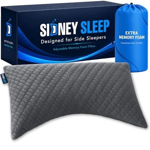 Sidney Sleep Cervical Contour Pillow Queen Size 19" x 29" | Adjustable Neck & Shoulder Support thumbnail 1