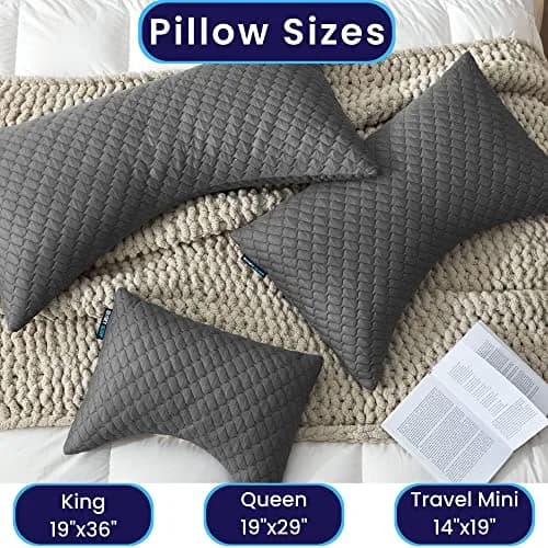 Sidney Sleep Cervical Contour Pillow Queen Size 19" x 29" | Adjustable Neck & Shoulder Support thumbnail 6