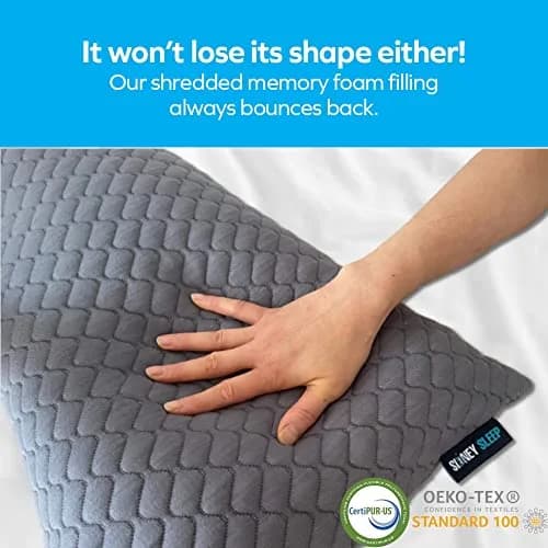 Sidney Sleep Cervical Contour Pillow Queen Size 19" x 29" | Adjustable Neck & Shoulder Support thumbnail 7