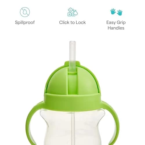 Munchkin Any Angle Sippy Cups, 7 Ounce | Leak-Proof, 2 Pack, Pink/Purple, BPA-Free thumbnail 4