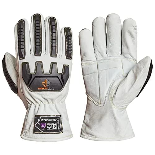Superior Glove Goatskin Leather Work Gloves Size Small | Impact & Cut Resistant, Vibration Dampening thumbnail 1