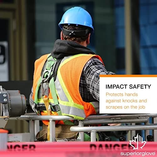 Superior Glove Goatskin Leather Work Gloves Size Small | Impact & Cut Resistant, Vibration Dampening thumbnail 5