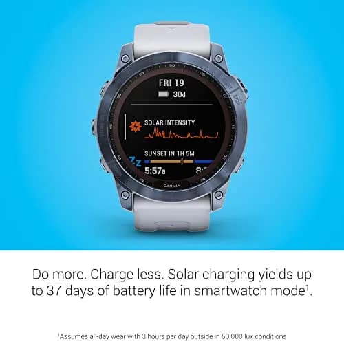 Garmin Fenix 7X Sapphire Solar Adventure Smartwatch 51 x 51 x 14.9 mm | Rugged Outdoor GPS with Wellness thumbnail 3