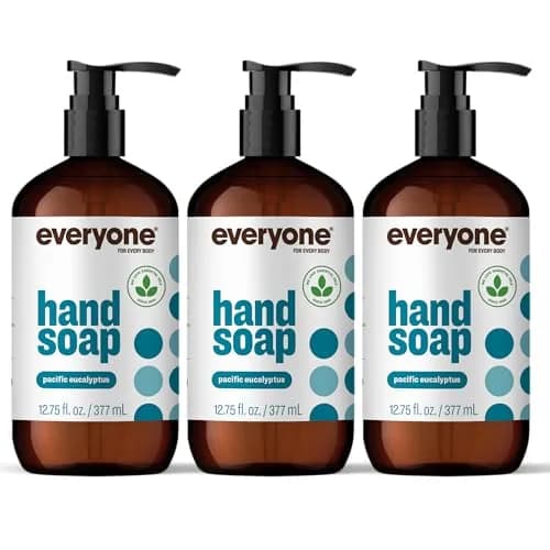 everyone for every body Liquid Hand Soap, Pacific Eucalyptus, 3-Pack | Essential Oils & Hypoallergenic Formula thumbnail 1