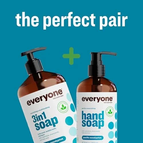 everyone for every body Liquid Hand Soap, Pacific Eucalyptus, 3-Pack | Essential Oils & Hypoallergenic Formula thumbnail 5