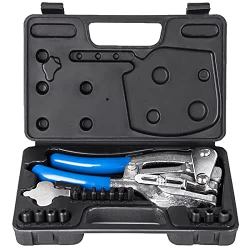 NiQinWuKin Heavy Duty Metal Hole Punch Set | 7 Sizes for Aluminum, Brass & Steel | Blue thumbnail 8